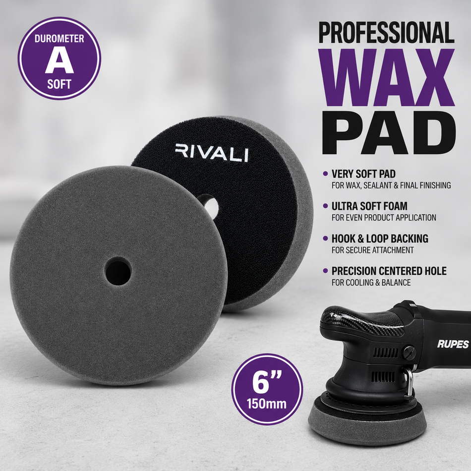 Rivali Car Care 6 Inch Wax & Gloss Applicator Pads (2-Pack)