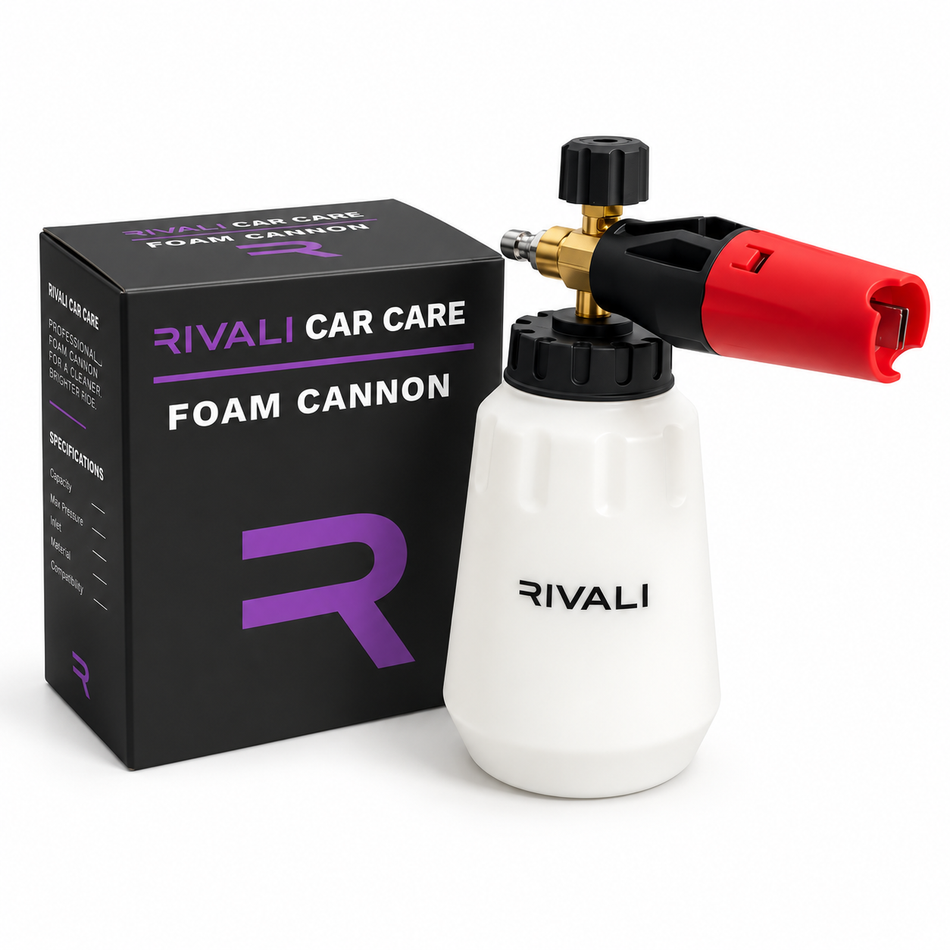 Rivali Car Care Foam Cannon - Foam Cannon and box on white