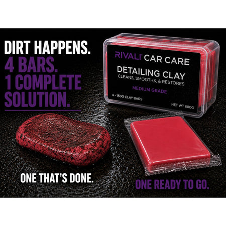 Rivali Car Care Detailing Clay Bar 4-Pack – Medium