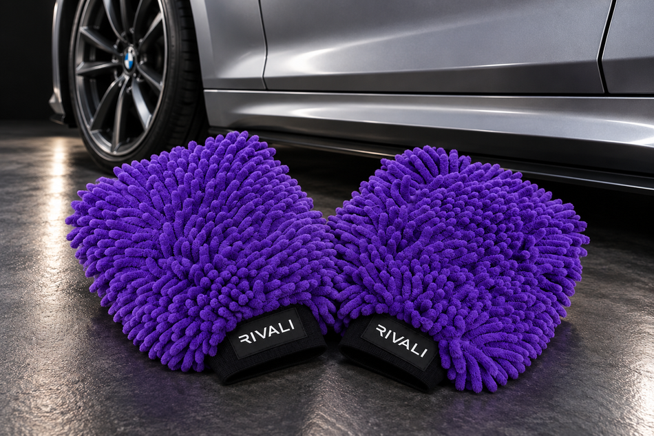 Rivali Car Care Chenille Microfiber Wash Mitt (2-Pack)