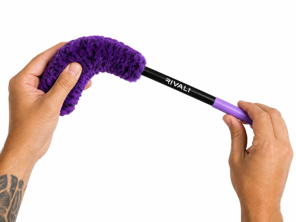 Rivali Car Care Wheel Brush Kit – 3-Piece Soft Wheel Cleaning Brush Set
